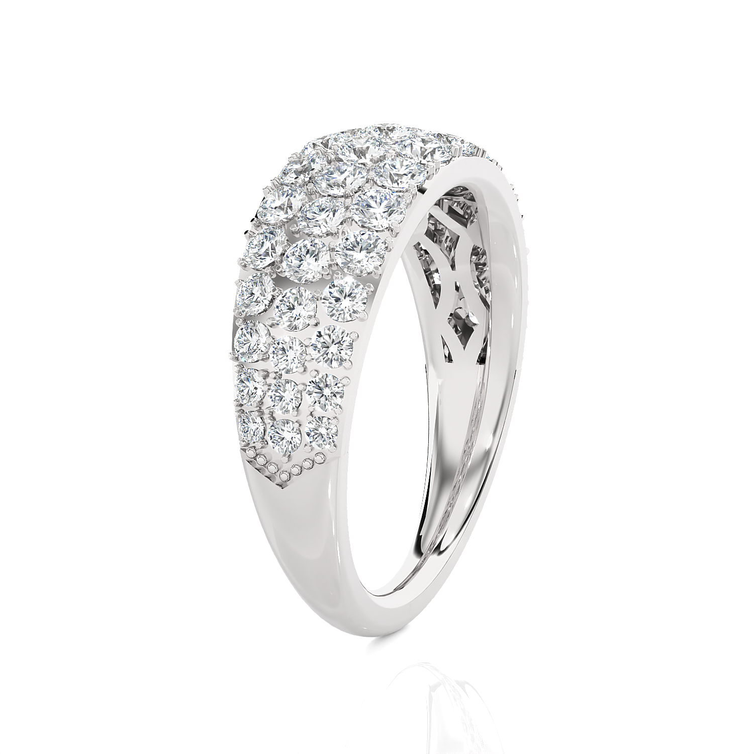 1 1/2 ctw Round Lab Grown Diamond Anniversary Ring