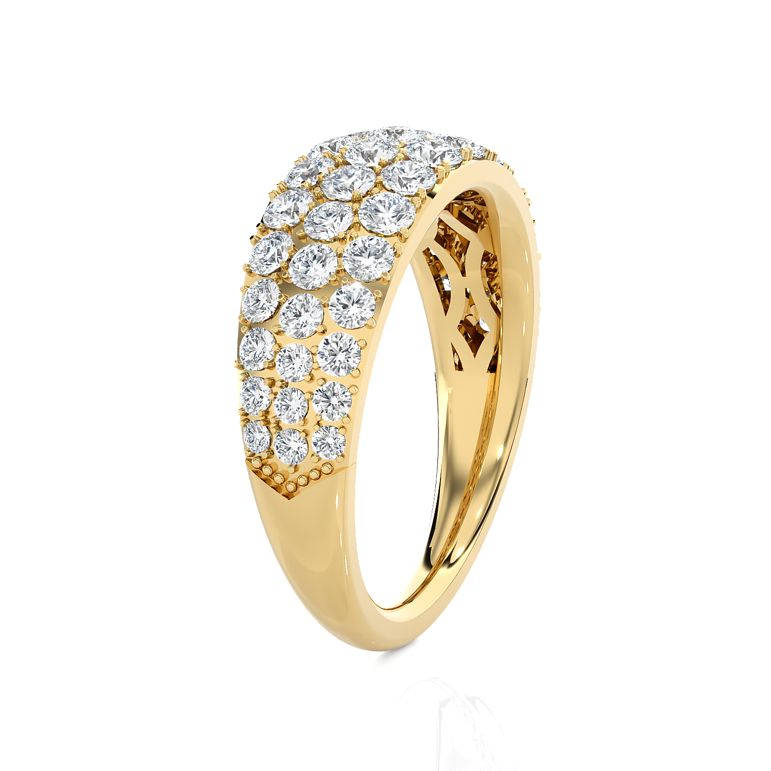 1 1/2 ctw Round Lab Grown Diamond Anniversary Ring