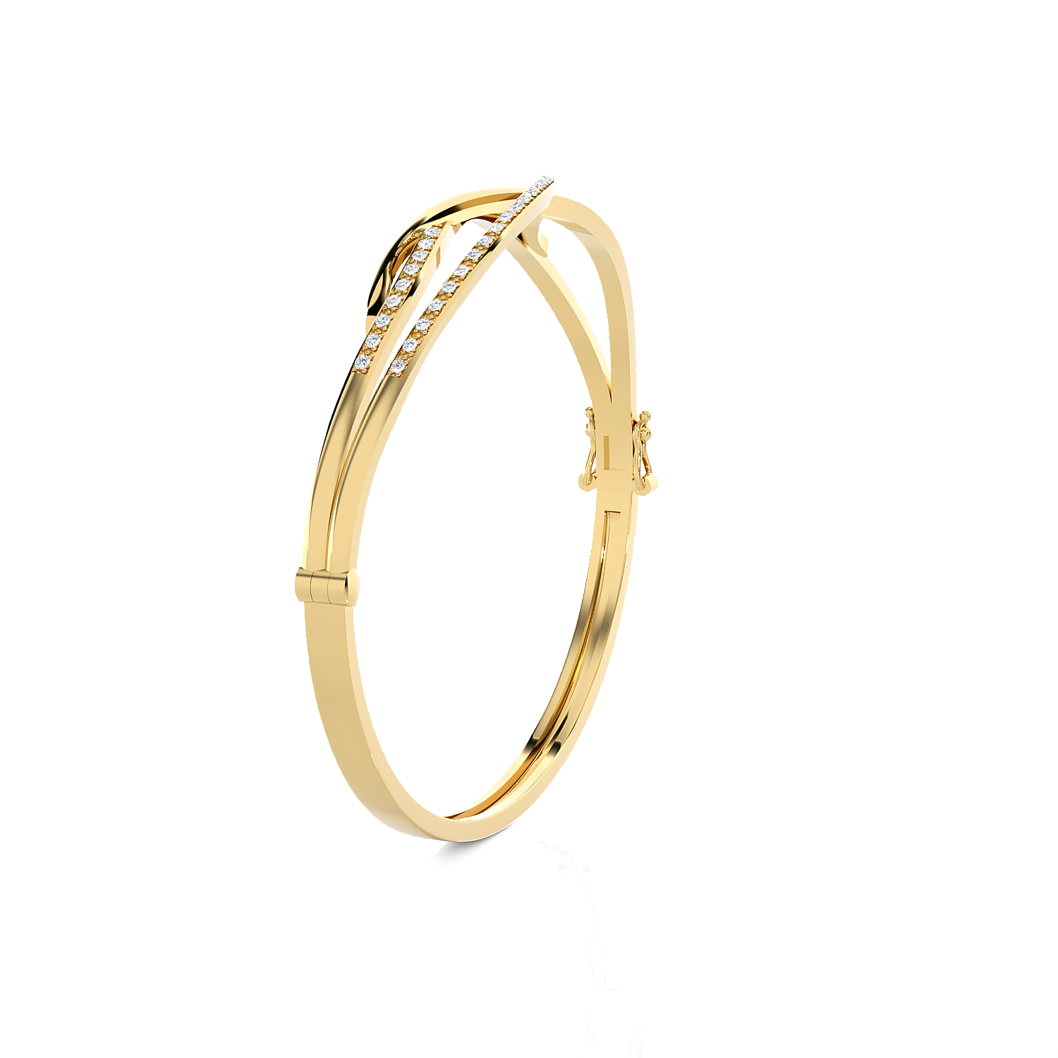 Twisted Entwined Ribbon Bangle Bracelet