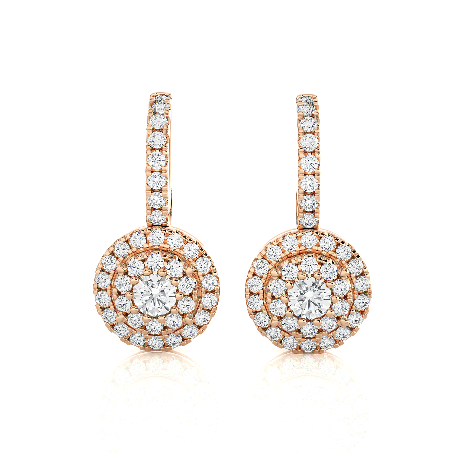 1 ctw Round Lab Grown Diamond Drop Earrings