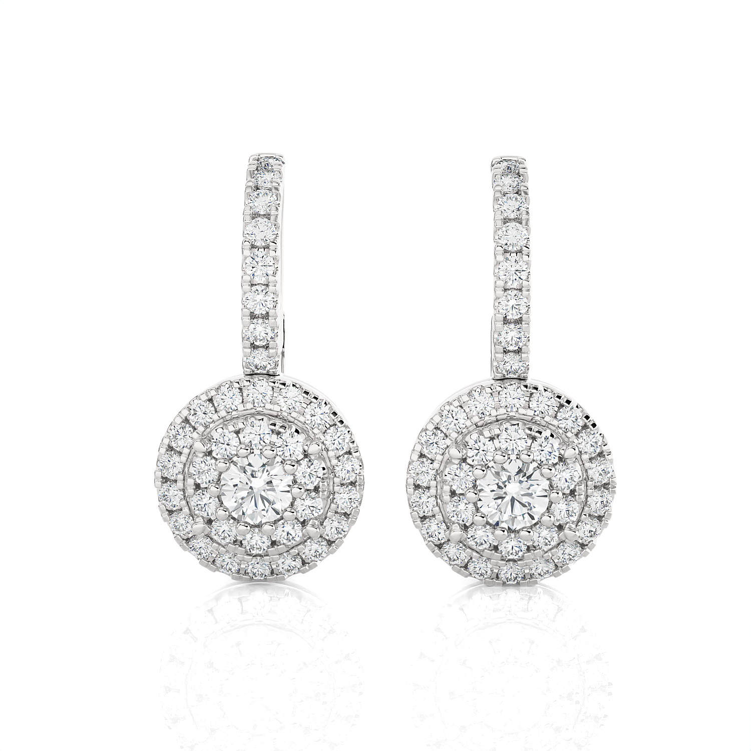 1 ctw Round Lab Grown Diamond Drop Earrings