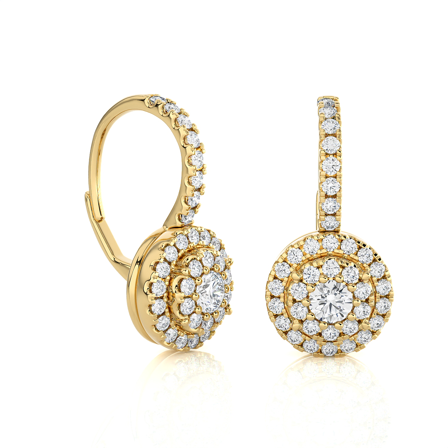 1 ctw Round Lab Grown Diamond Drop Earrings