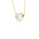 Round Lab Grown Diamond Solitaire Pendant