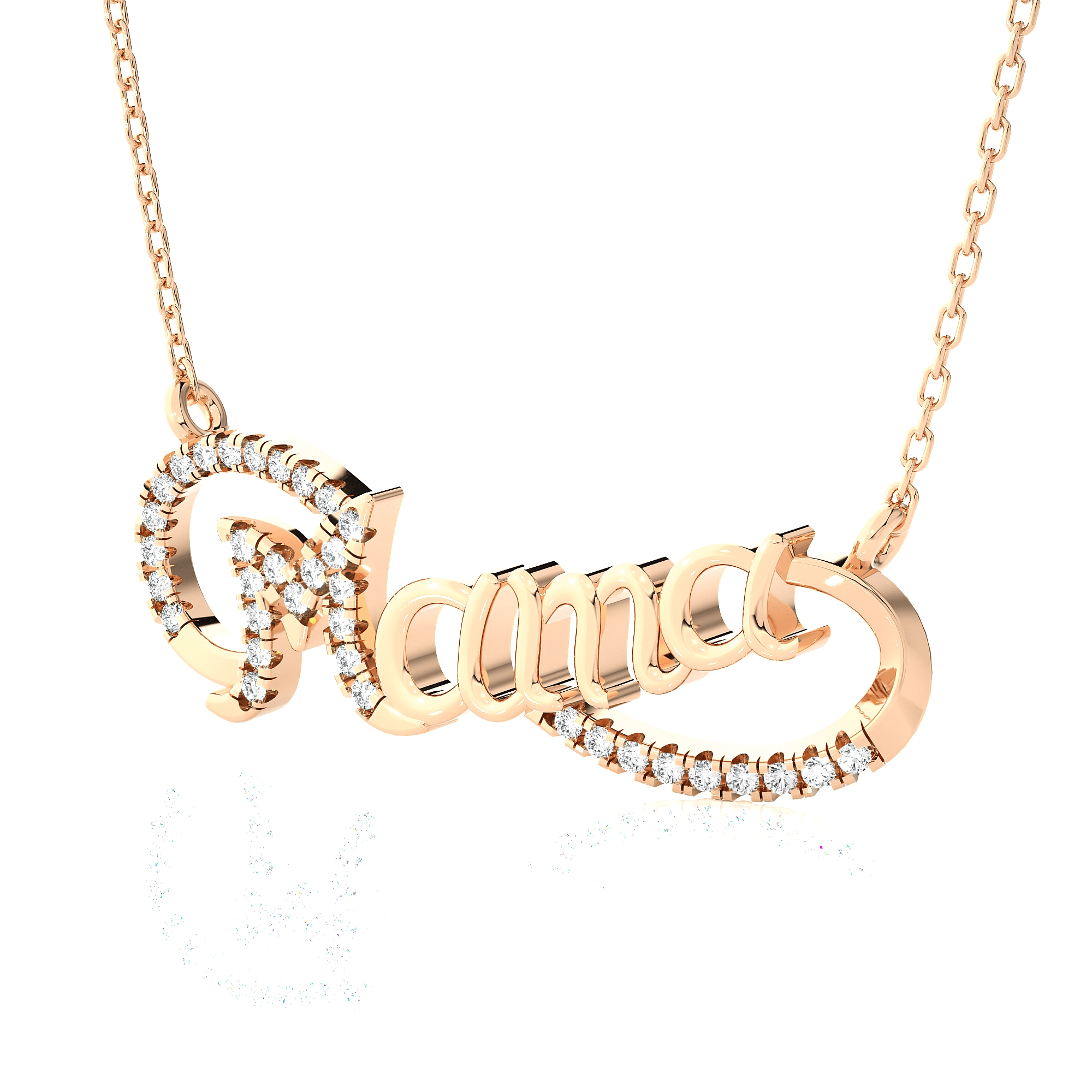1/8  ctw Round Lab Grown Diamond Fashion Necklace