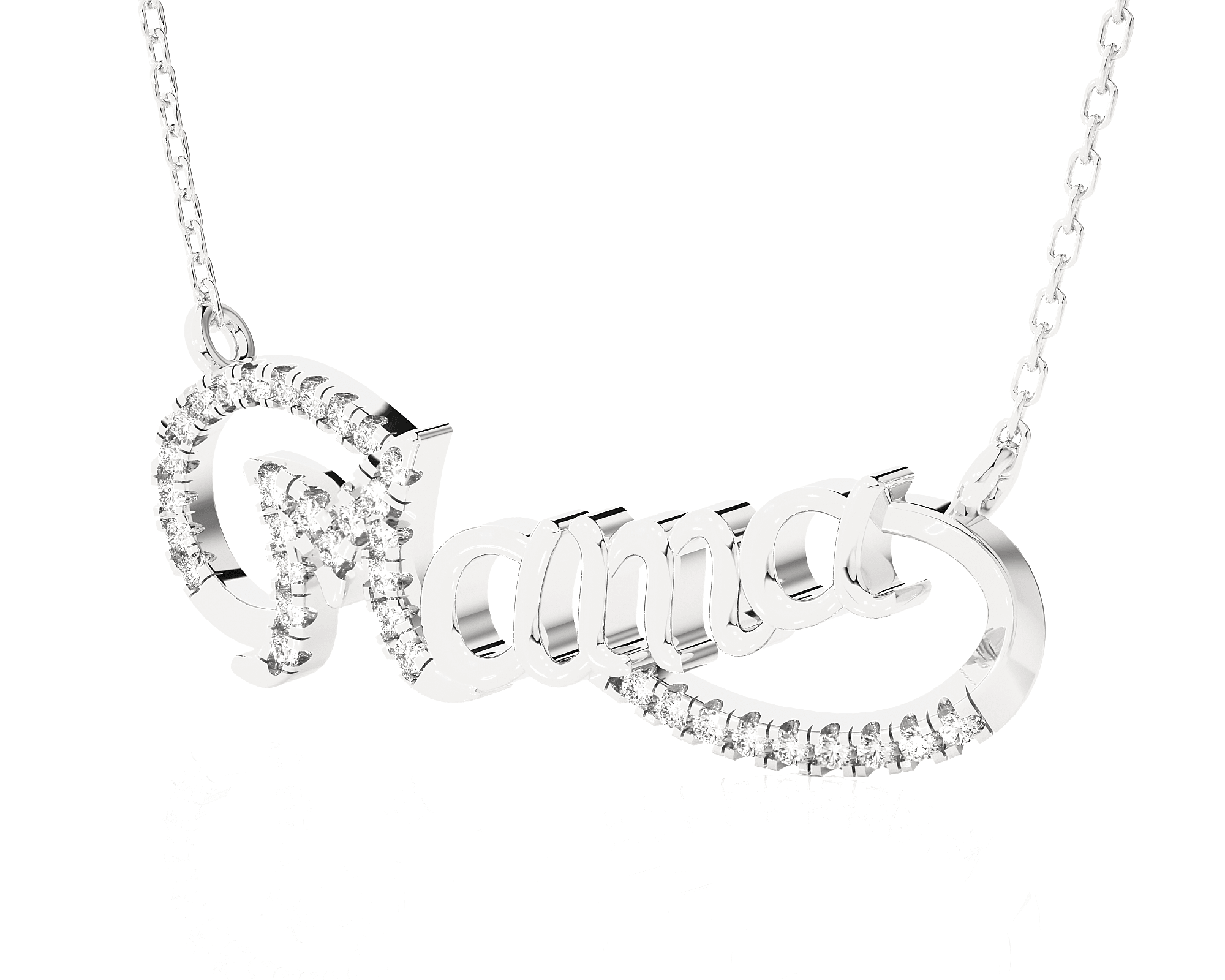 1/8  ctw Round Lab Grown Diamond Fashion Necklace