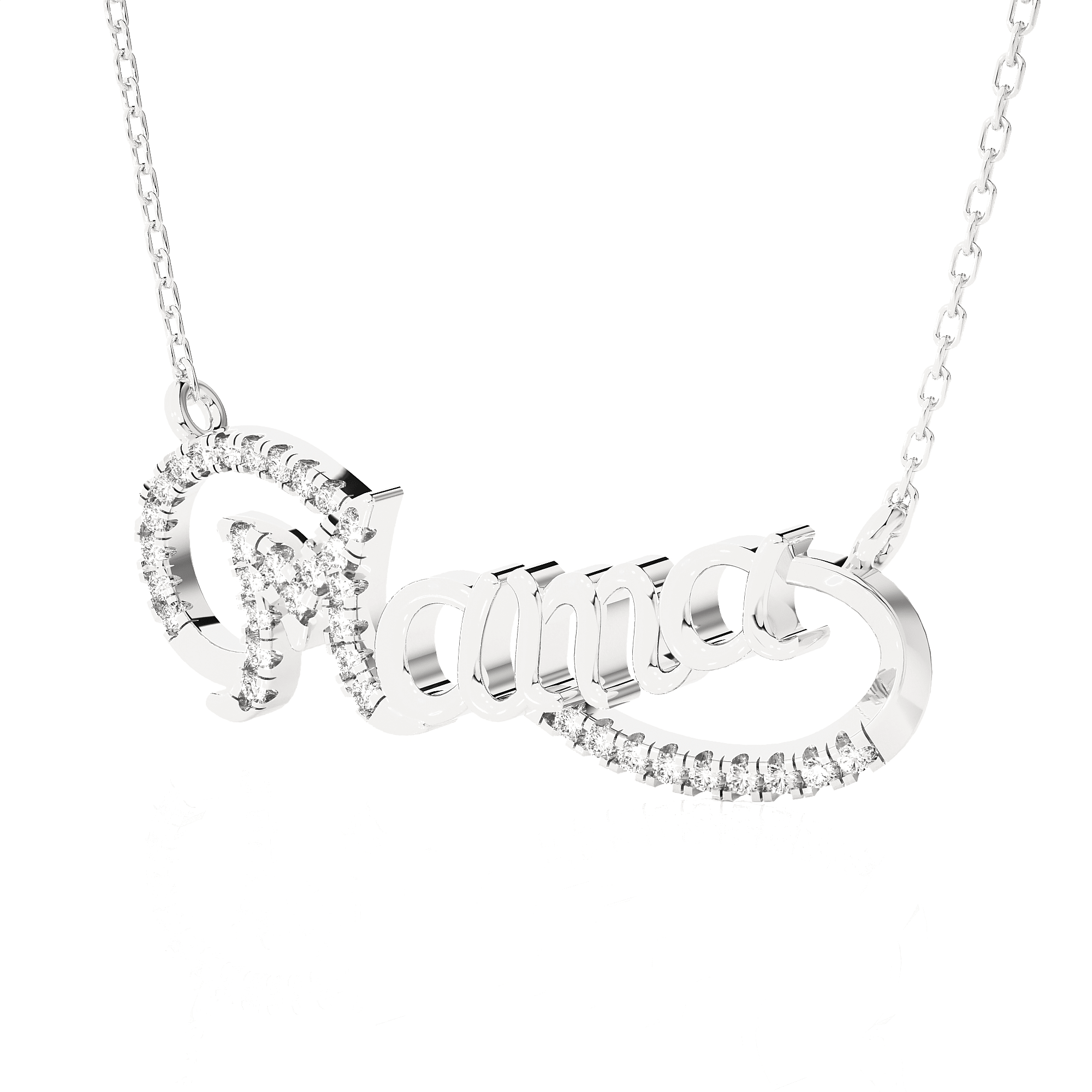 1/8  ctw Round Lab Grown Diamond Fashion Necklace