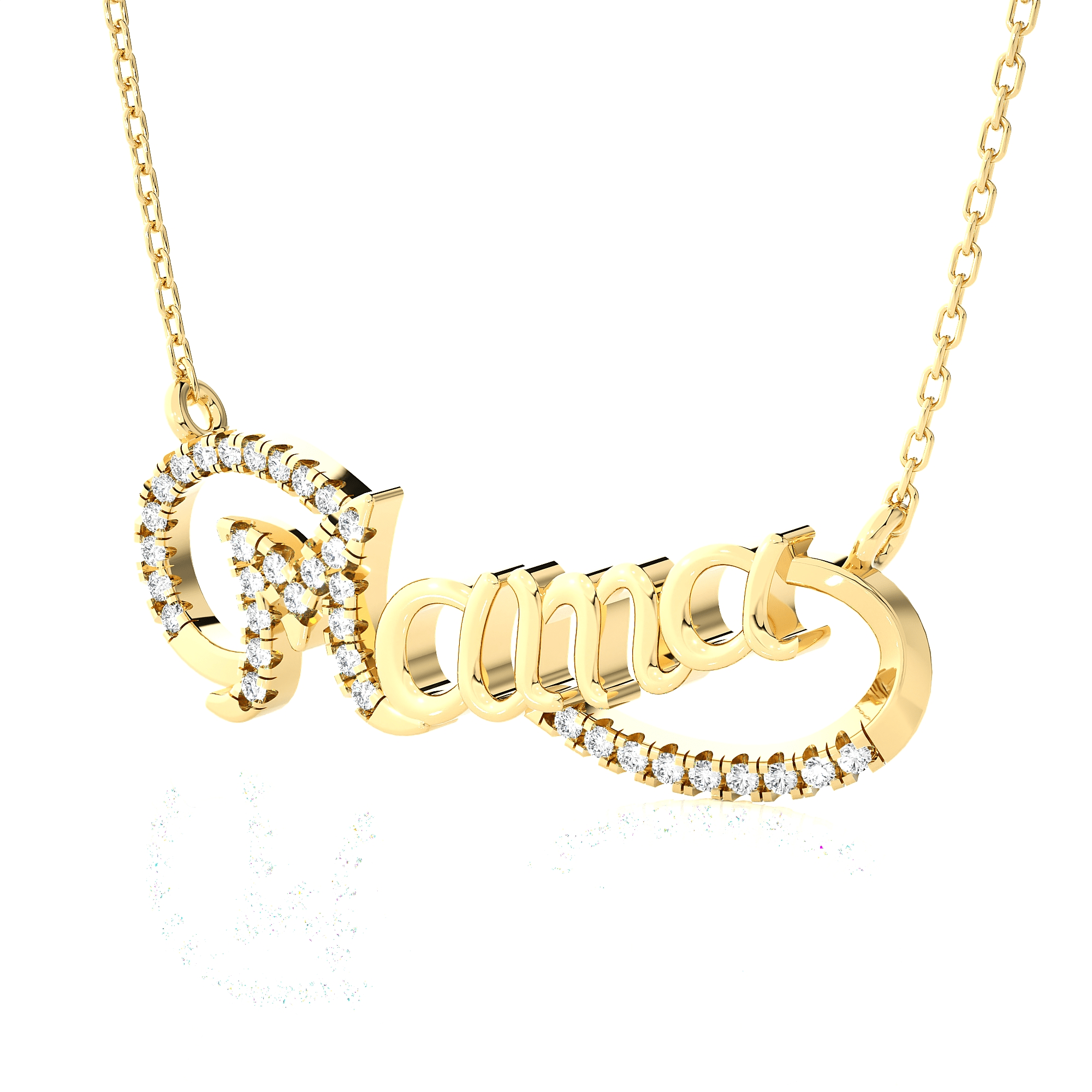 1/8  ctw Round Lab Grown Diamond Fashion Necklace