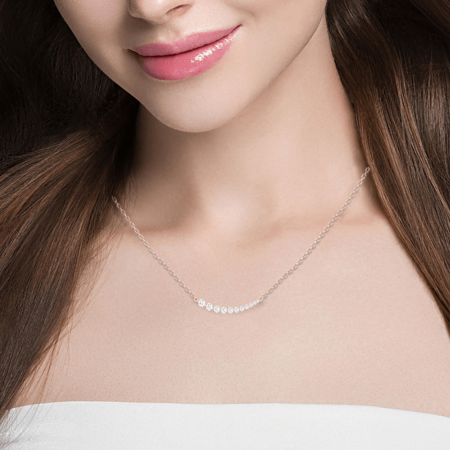 1  ctw Round Lab Grown Diamond Fashion Necklace