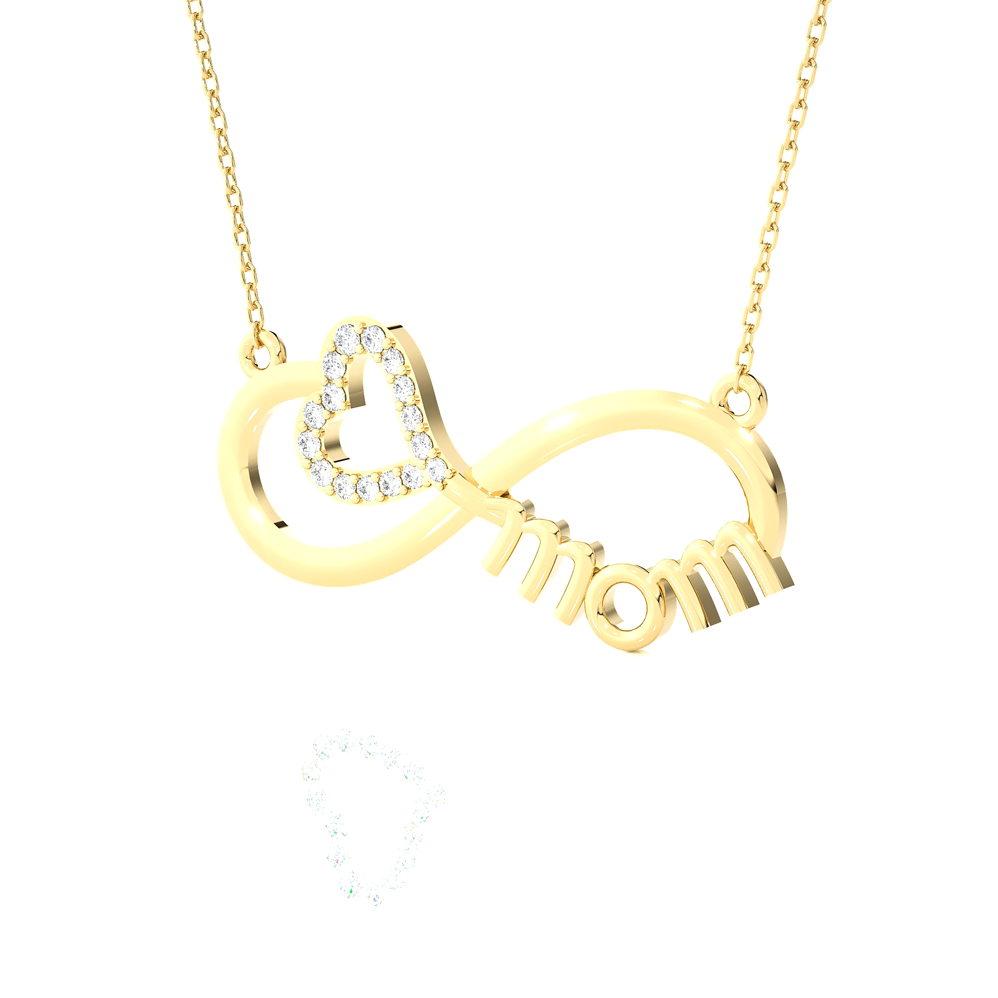 1/10  ctw Round Lab Grown Diamond Fashion Necklace