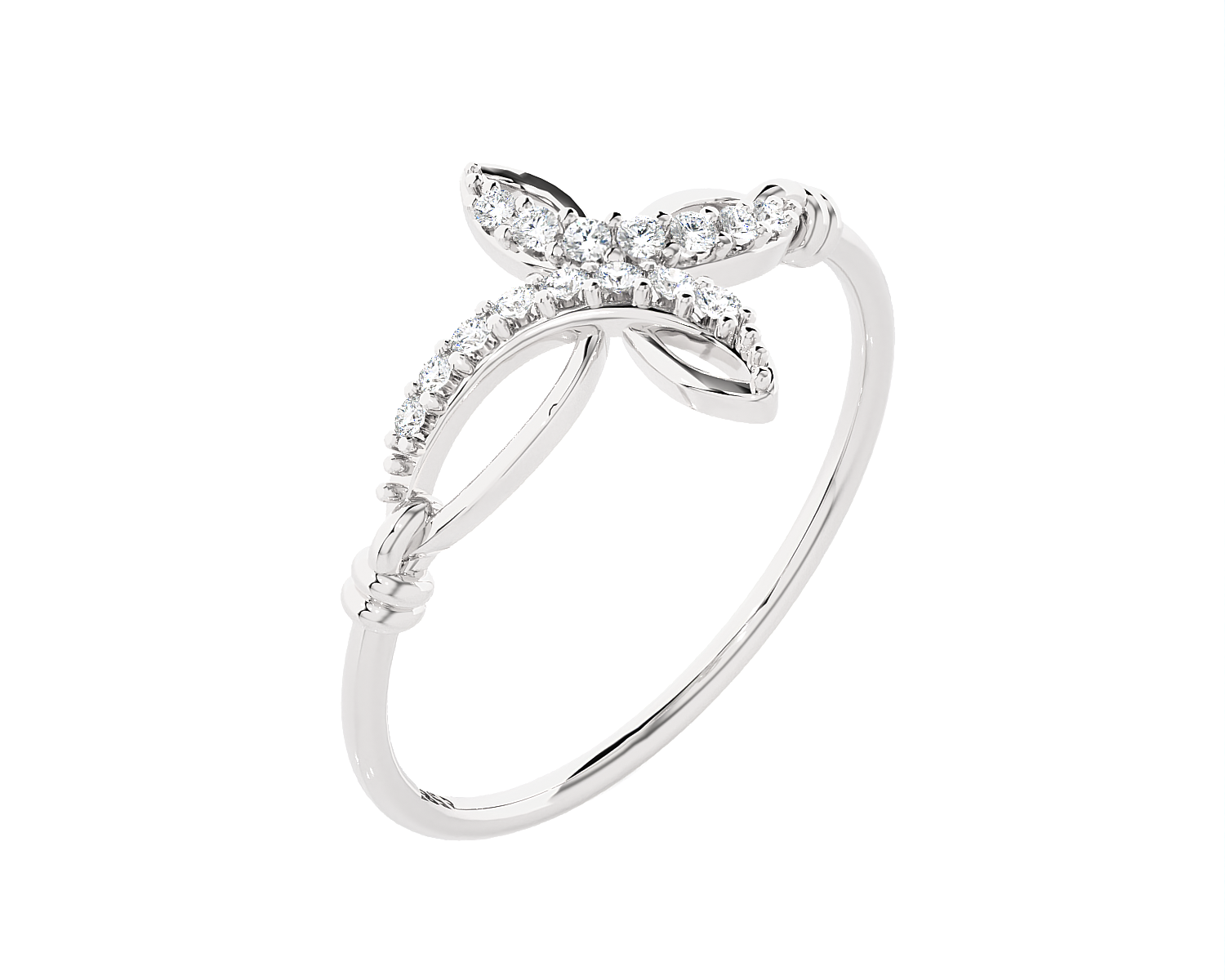 1/10 ctw Round Lab Grown Diamond Ring
