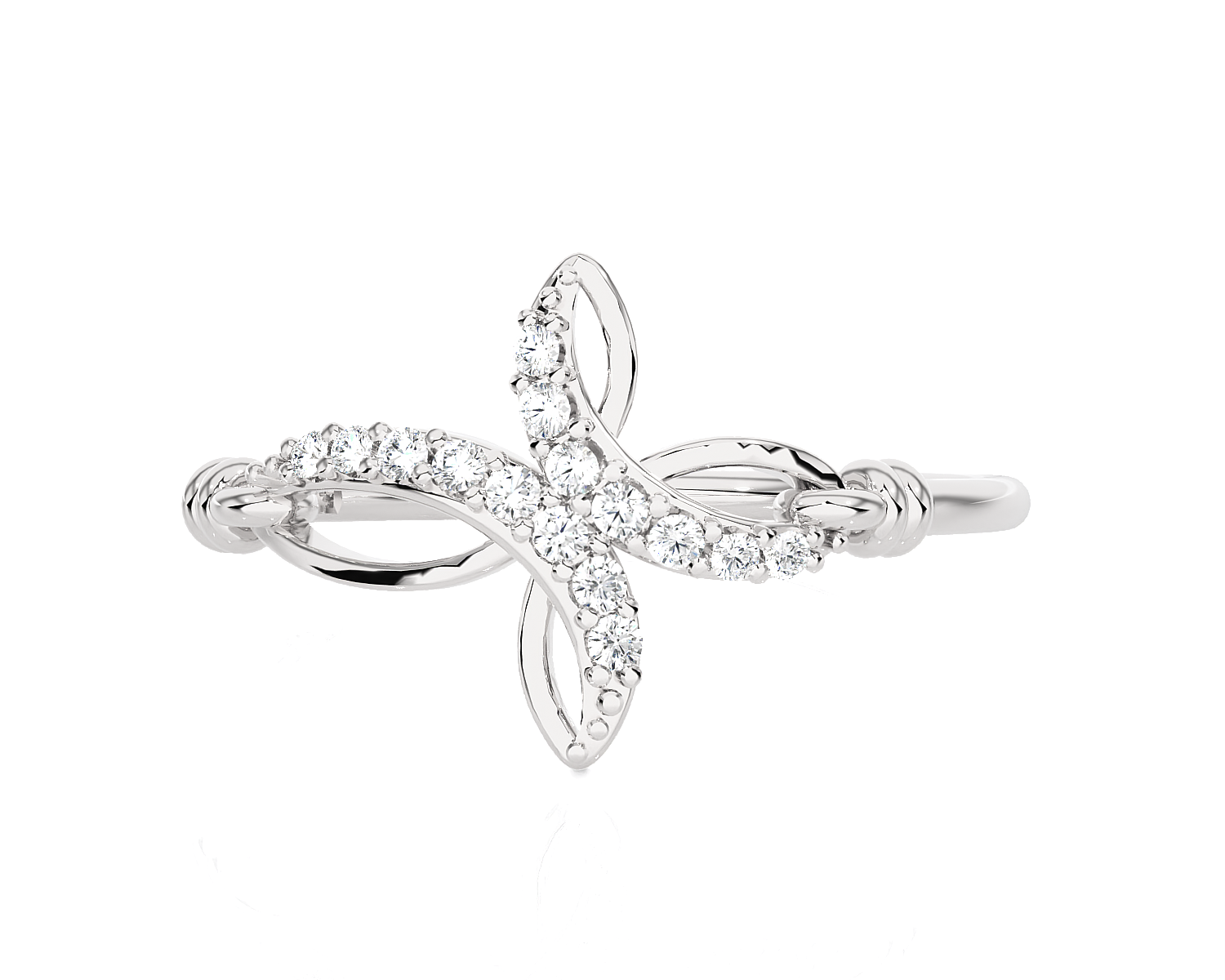 1/10 ctw Round Lab Grown Diamond Ring