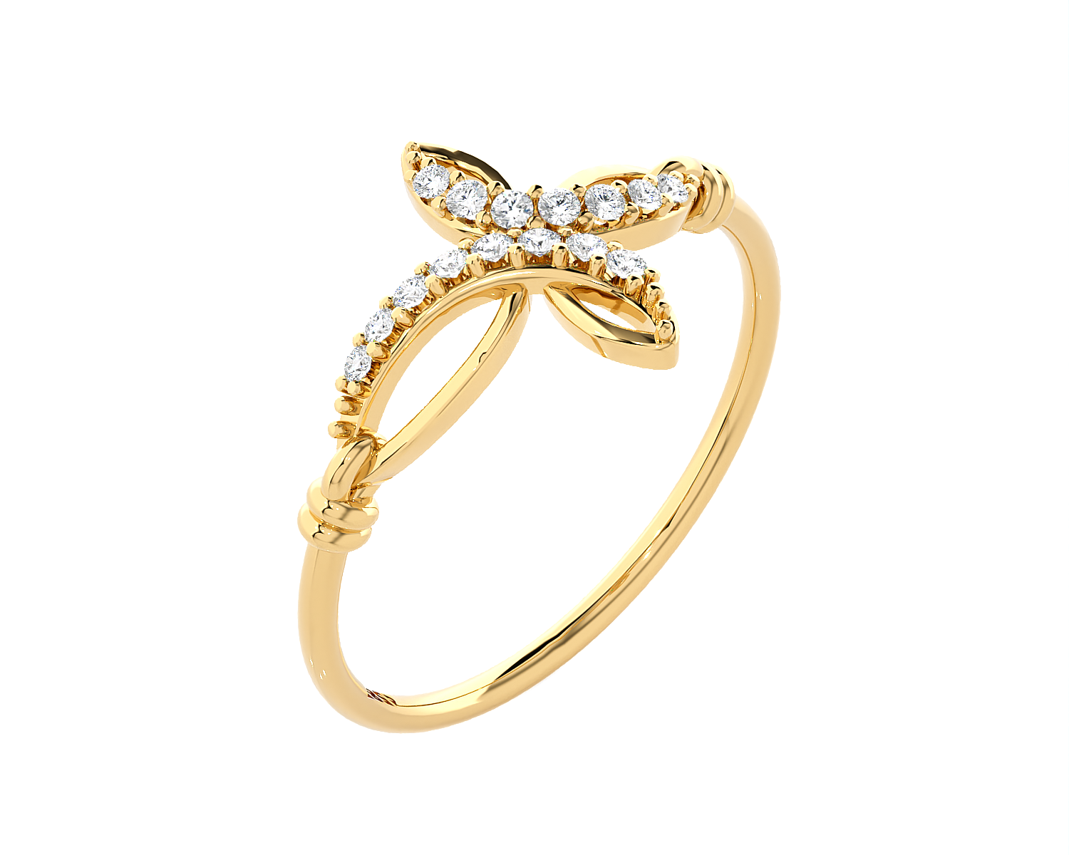 1/10 ctw Round Lab Grown Diamond Ring
