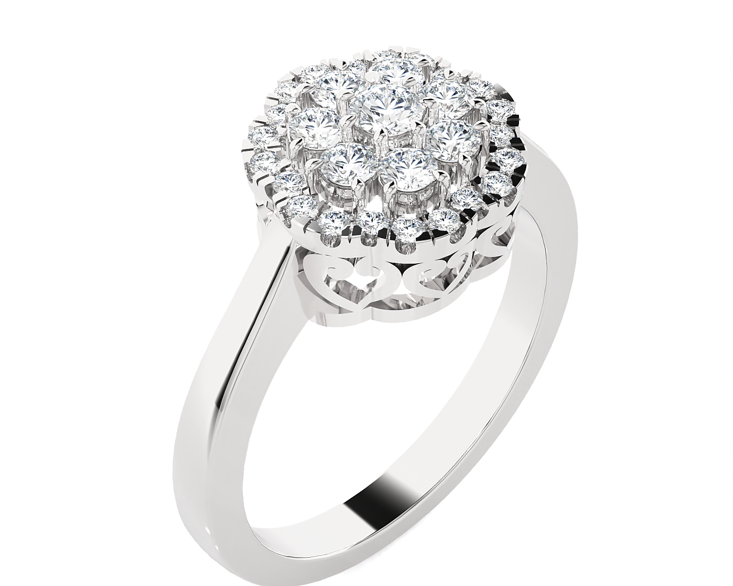5/8 ctw Round Lab Grown Diamond Ring
