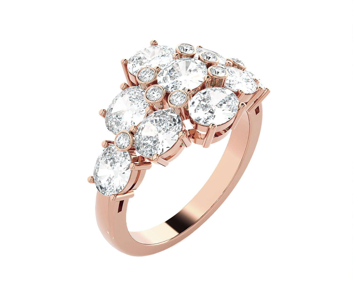 3 1/4 ctw Oval Lab Grown Diamond Ring