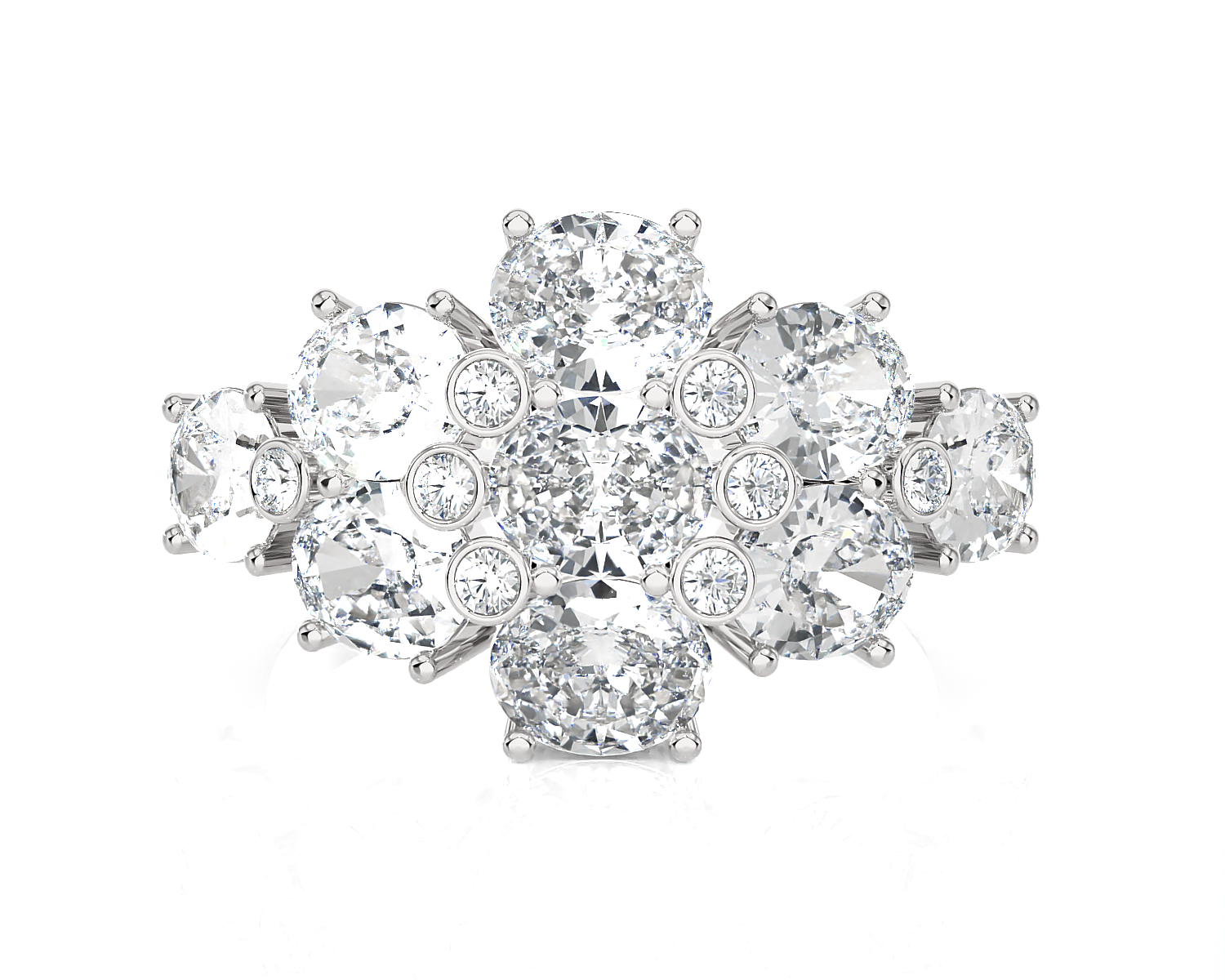 3 1/4 ctw Oval Lab Grown Diamond Ring