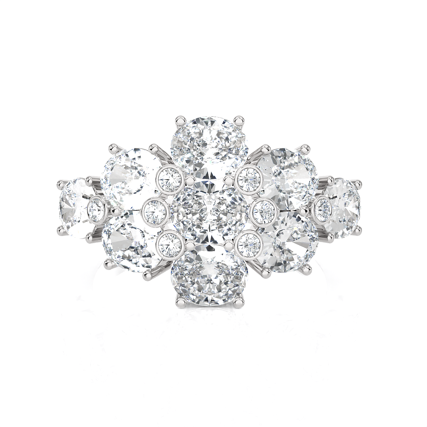 3 1/4 ctw Oval Lab Grown Diamond Ring