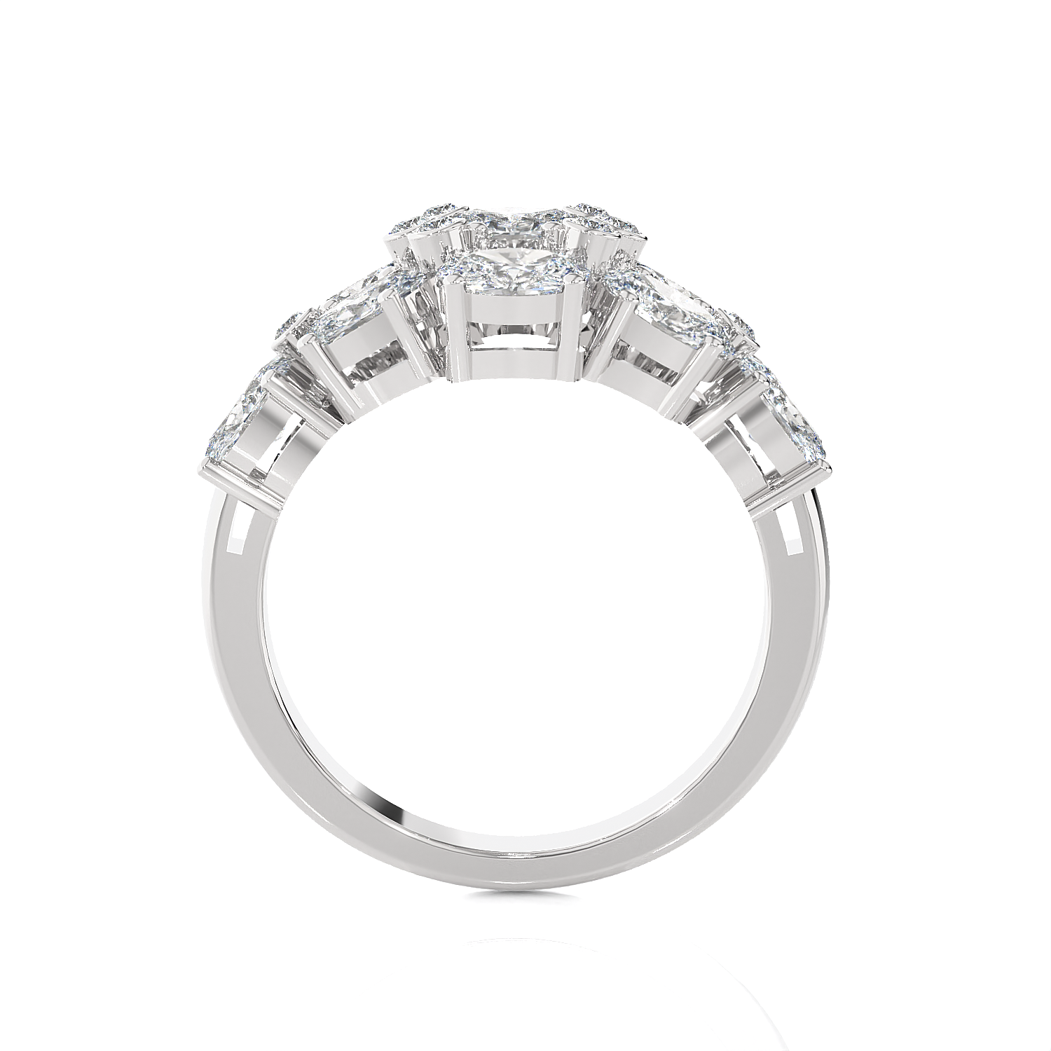 3 1/4 ctw Oval Lab Grown Diamond Ring