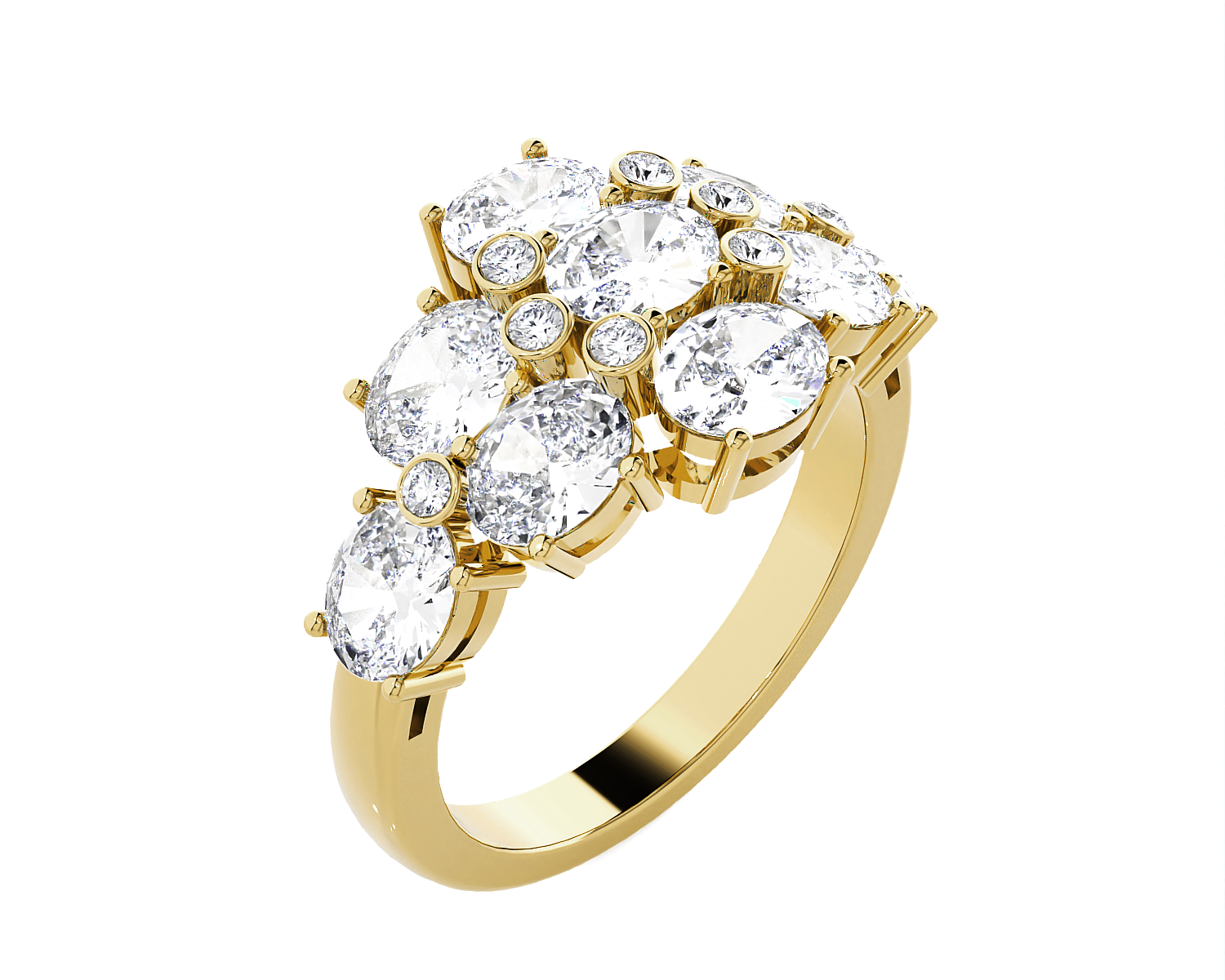 3 1/4 ctw Oval Lab Grown Diamond Ring