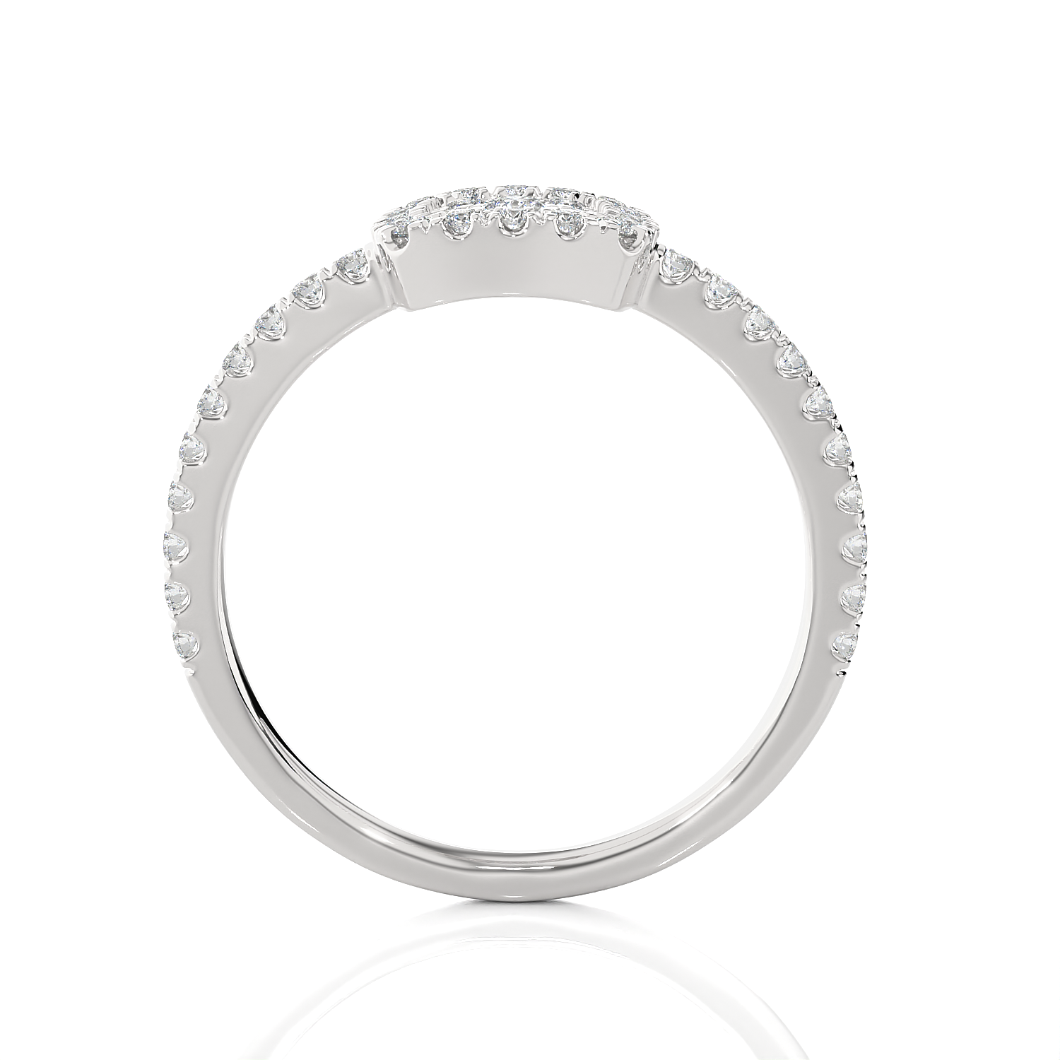1/2 ctw Round Lab Grown Diamond Halo Engagement Ring