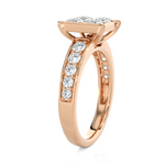 1 1/4 ctw Round Lab Grown Diamond Side Stone Engagement Ring
