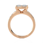 1 1/4 ctw Round Lab Grown Diamond Side Stone Engagement Ring