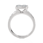 1 1/4 ctw Round Lab Grown Diamond Side Stone Engagement Ring