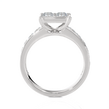 1 1/4 ctw Round Lab Grown Diamond Side Stone Engagement Ring