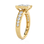 1 1/4 ctw Round Lab Grown Diamond Side Stone Engagement Ring