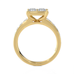 1 1/4 ctw Round Lab Grown Diamond Side Stone Engagement Ring