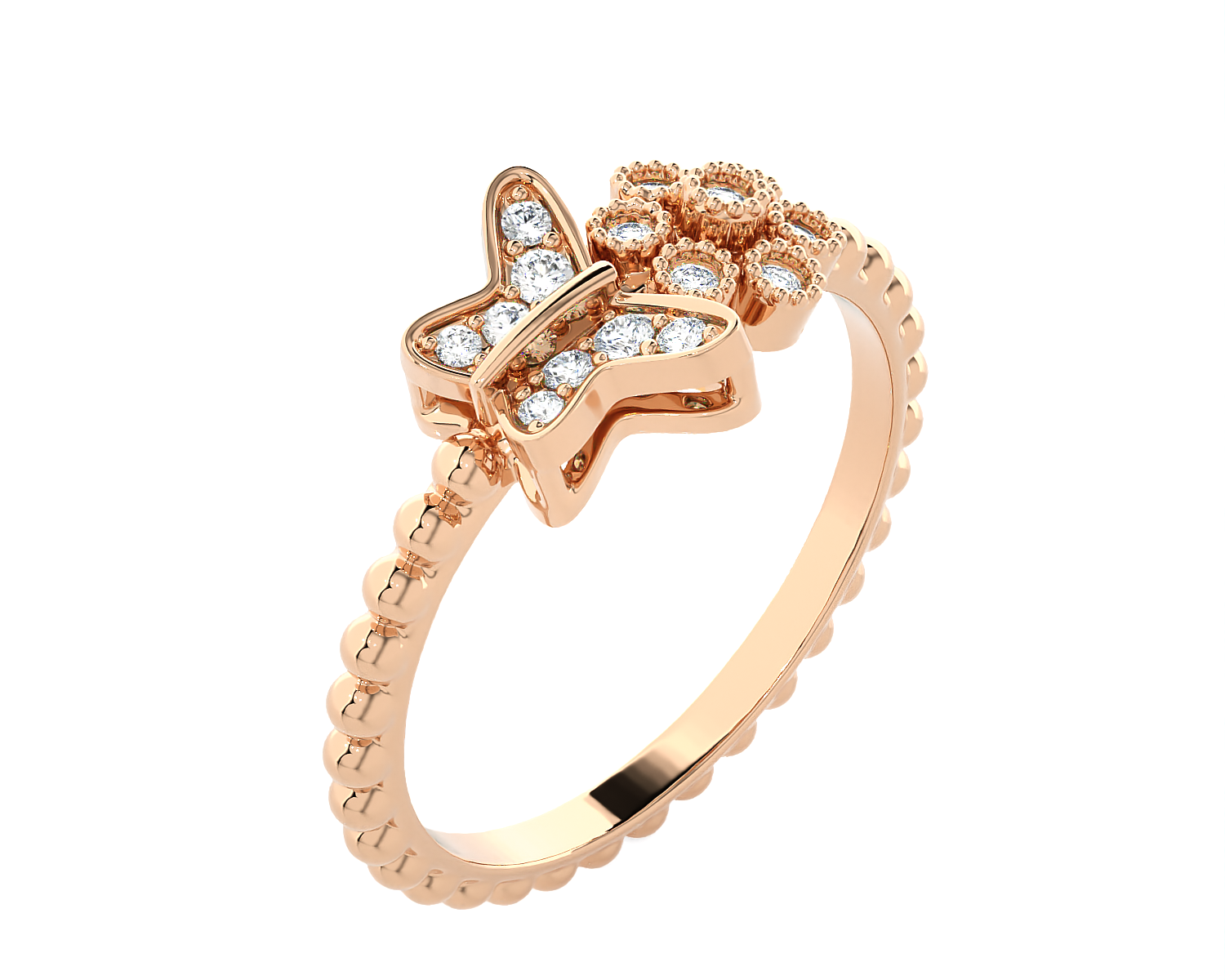 1/8 ctw Round Lab Grown Diamond Ring