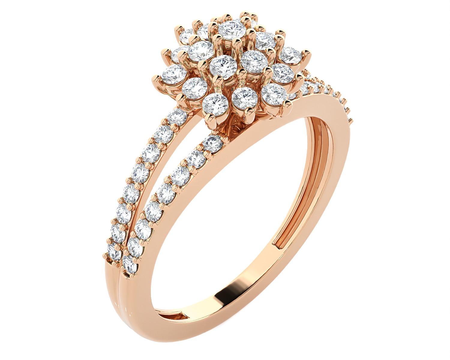 3/4 ctw Round Lab Grown Diamond Ring