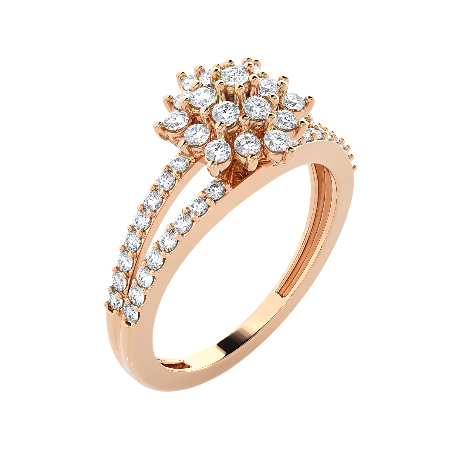 3/4 ctw Round Lab Grown Diamond Ring