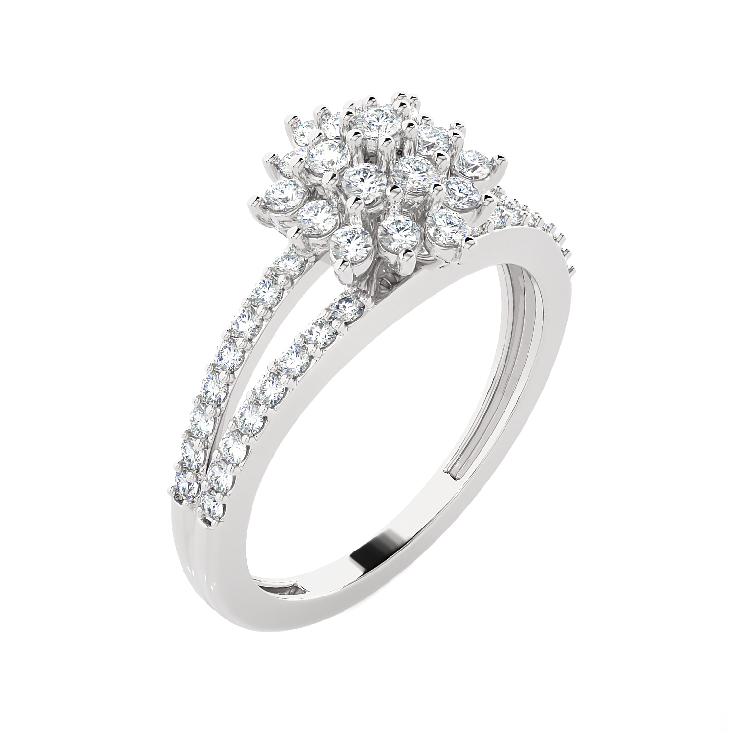 3/4 ctw Round Lab Grown Diamond Ring