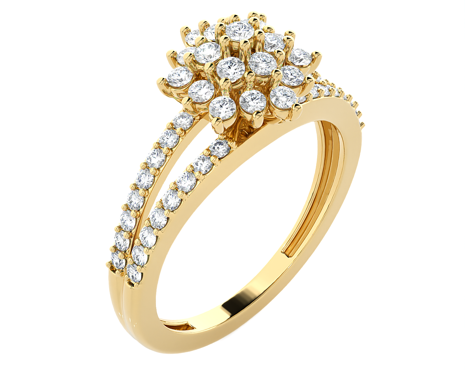 3/4 ctw Round Lab Grown Diamond Ring