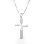 1/8  ctw Round Lab Grown Diamond Cross Pendant