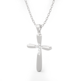 1/8  ctw Round Lab Grown Diamond Cross Pendant