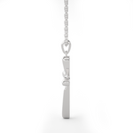 1/8  ctw Round Lab Grown Diamond Cross Pendant