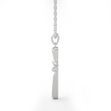 1/8  ctw Round Lab Grown Diamond Cross Pendant