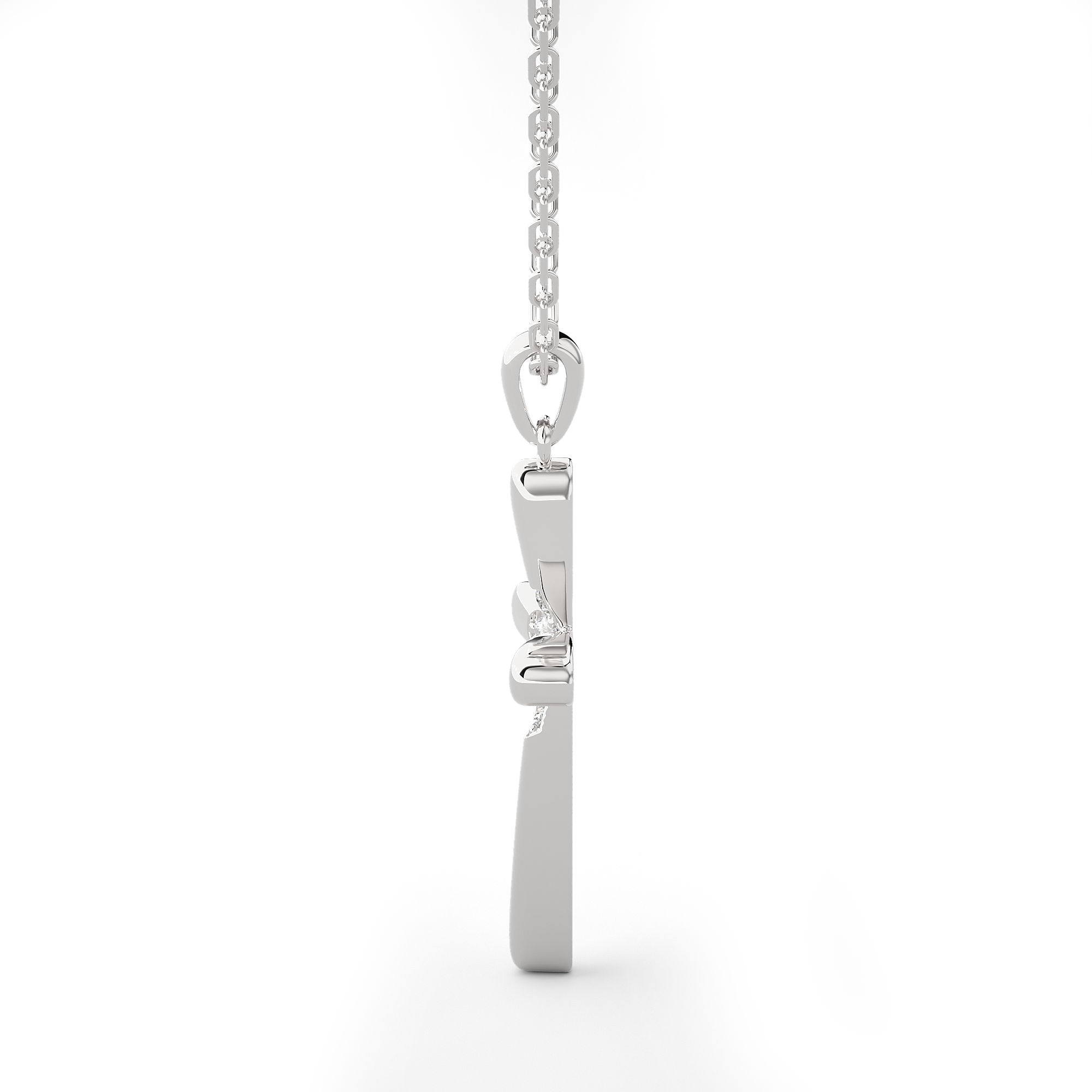1/8  ctw Round Lab Grown Diamond Cross Pendant
