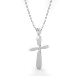 1/8  ctw Round Lab Grown Diamond Cross Pendant