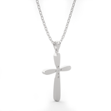 1/8  ctw Round Lab Grown Diamond Cross Pendant