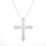 1/3  ctw Round Lab Grown Diamond Cross Pendant