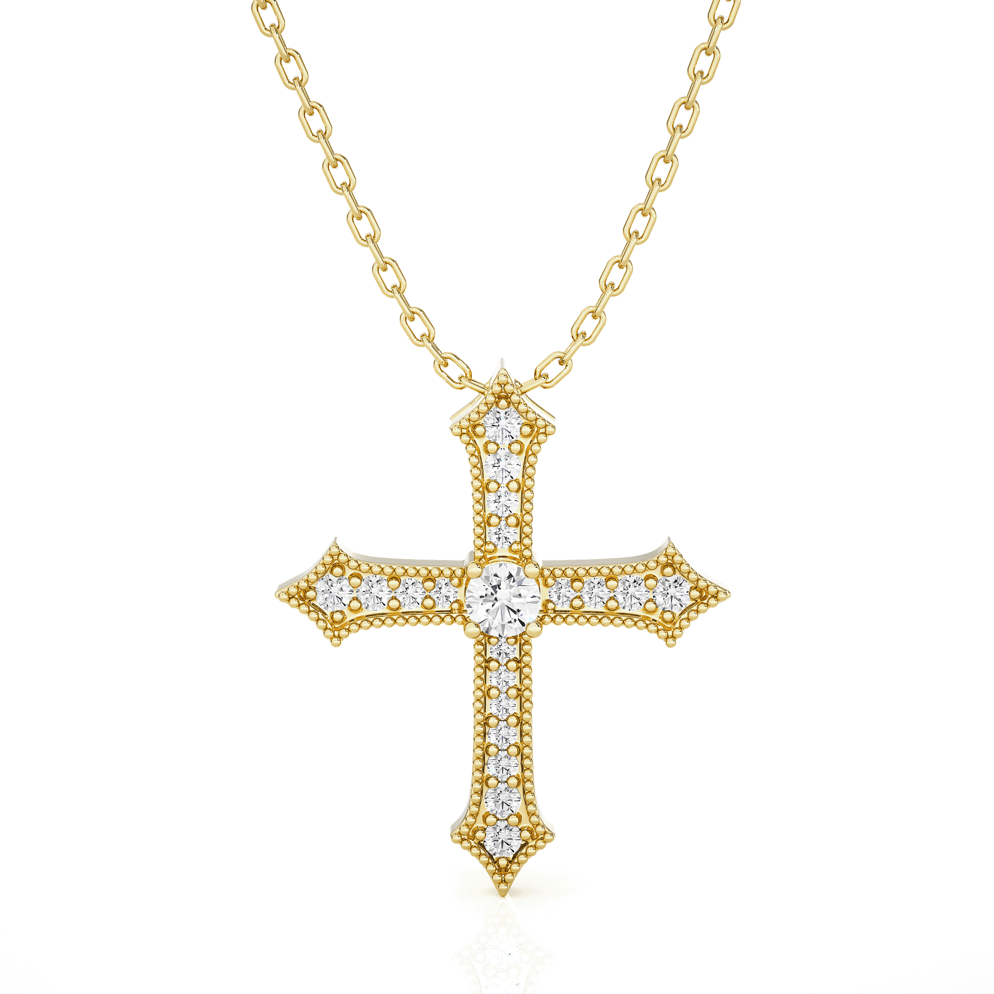 1/3  ctw Round Lab Grown Diamond Cross Pendant