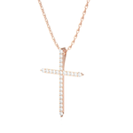 1/2  ctw Round Lab Grown Diamond Cross Pendant