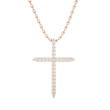 1/2  ctw Round Lab Grown Diamond Cross Pendant