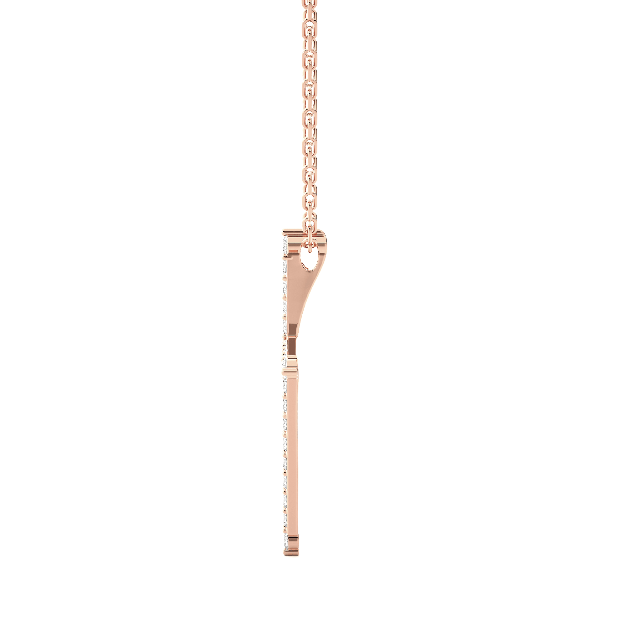 1/2  ctw Round Lab Grown Diamond Cross Pendant