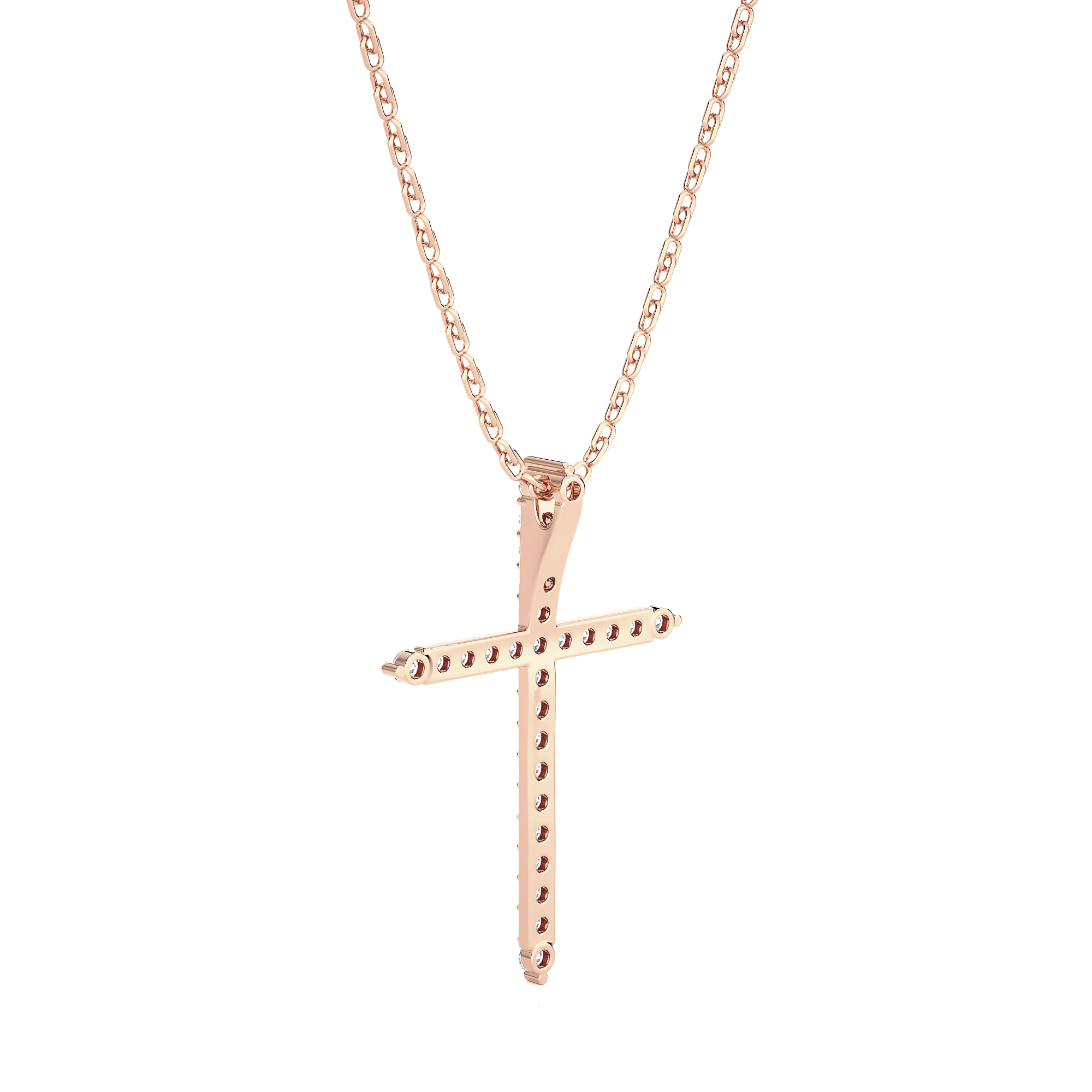 1/2  ctw Round Lab Grown Diamond Cross Pendant