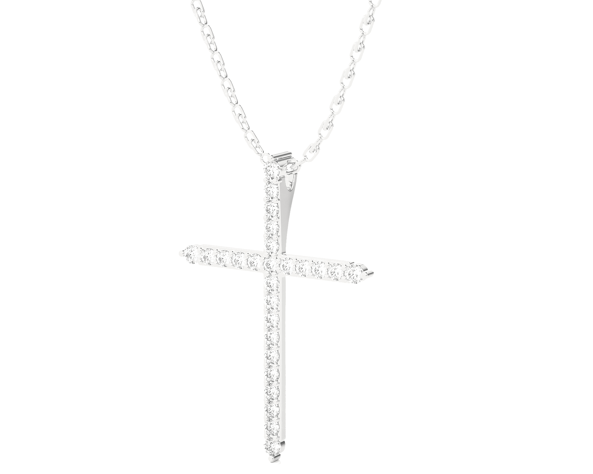 1/2  ctw Round Lab Grown Diamond Cross Pendant