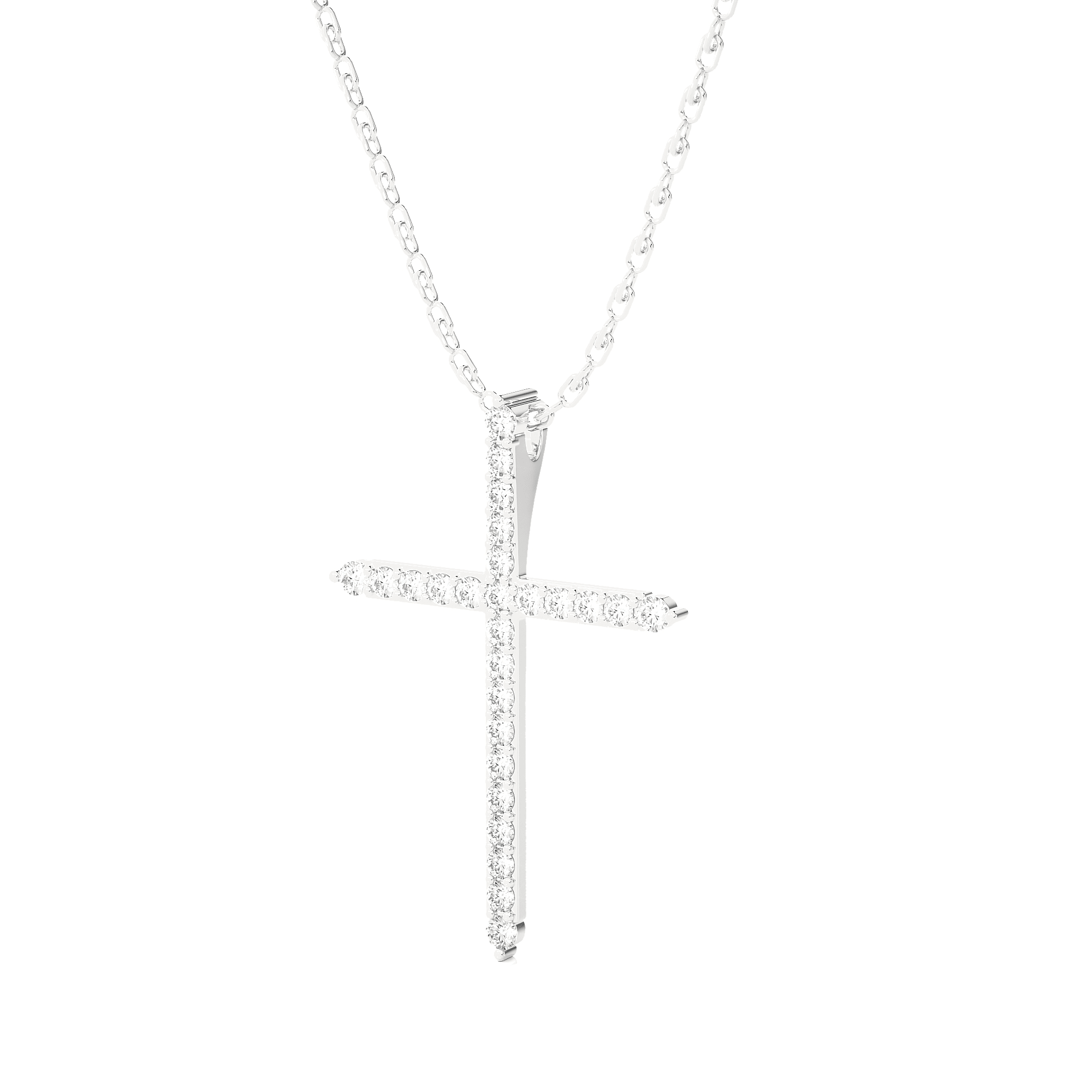 1/2  ctw Round Lab Grown Diamond Cross Pendant