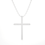 1/2  ctw Round Lab Grown Diamond Cross Pendant